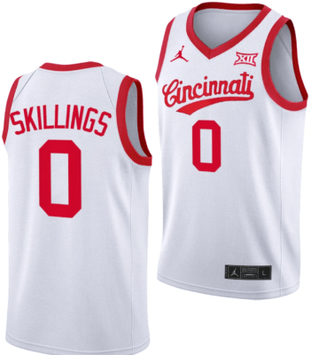Daniel Skillings Jersey #0 Cincinnati Bearcats 70s Throwback Basketball White 8 Daniel Skillings Jersey #0 Cincinnati Bearcats 70s Throwback Basketball White