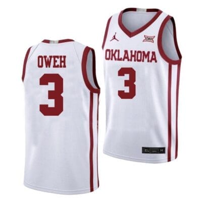 Otega Oweh Jersey #3 Oklahoma Sooners College Basketball White 8 Otega Oweh Jersey #3 Oklahoma Sooners College Basketball White