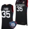 Azzi Fudd Jersey #35 UConn Huskies Basketball 2024 NCAA March Madness Final Four Black