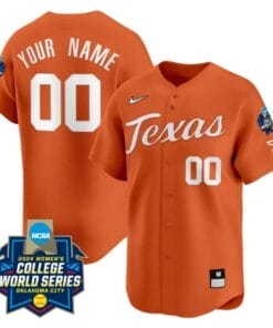 Custom Texas AM Aggies Jersey 2024 College World Series Champions Vapor Premier Limited NCAA Baseball Stitched Orange