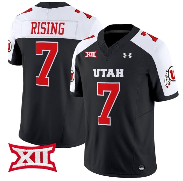 Cameron Rising Jersey #7 Utah Utes Vapor Limited College Football Stitched Black Alternate 8 Cameron Rising Jersey #7 Utah Utes Vapor Limited College Football Stitched Black Alternate