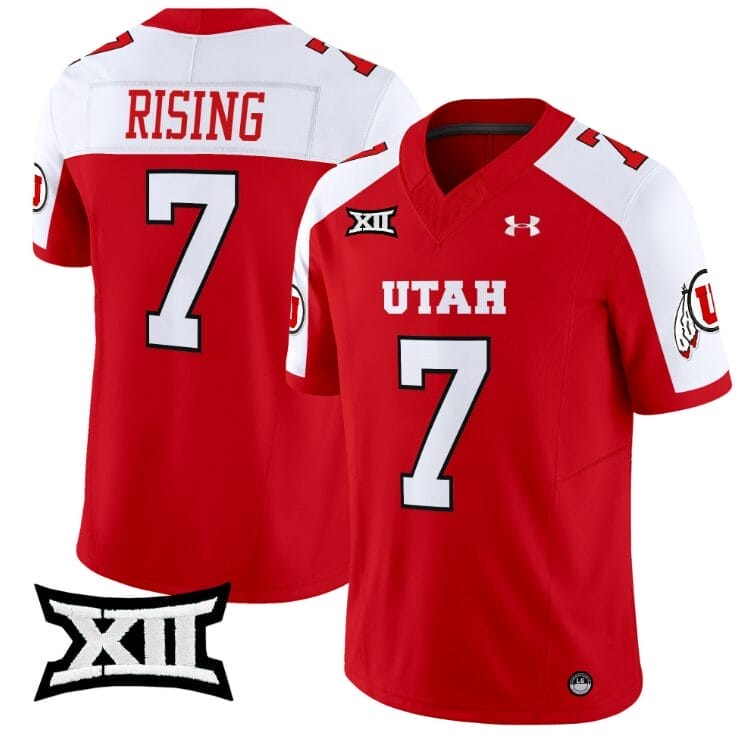 Cameron Rising Jersey #7 Utah Utes Vapor Limited College Football Stitched Red Alternate 8 Cameron Rising Jersey #7 Utah Utes Vapor Limited College Football Stitched Red Alternate