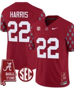 Najee Harris Jersey #22 Alabama Crimson Tide Vapor College Football Limited Stitched Crimson