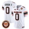 Ollie Gordon II Jersey #0 Oklahoma State Cowboys Leslie O'neal Patch Vapor Limited College Football Stitched White