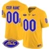 Custom Pittsburgh Panthers Jersey Name and Number Vapor Limited College Football Stitched Gold