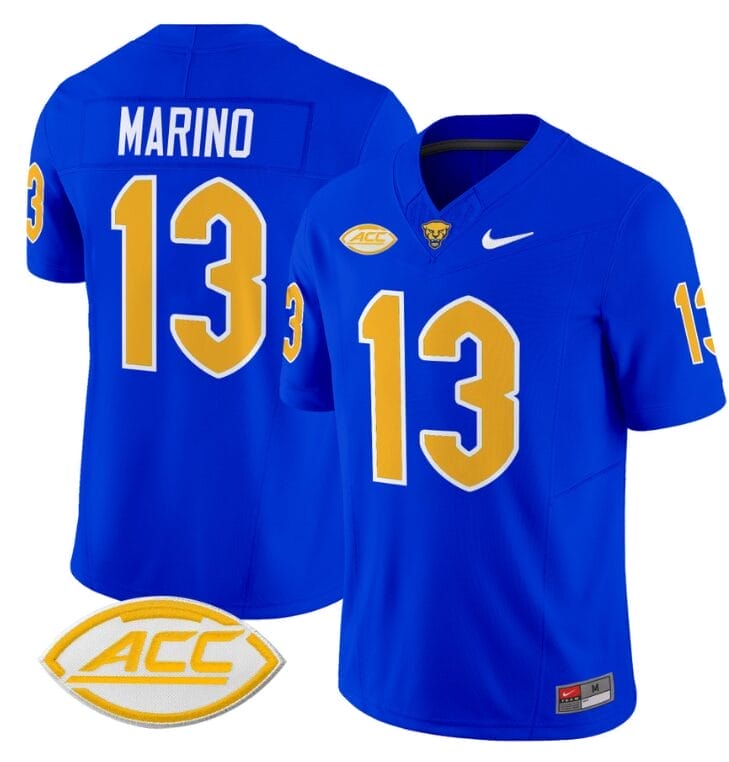 Dan Marino Jersey #13 Pittsburgh Panthers Vapor Limited College Football Stitched Royal 8 Dan Marino Jersey #13 Pittsburgh Panthers Vapor Limited College Football Stitched Royal