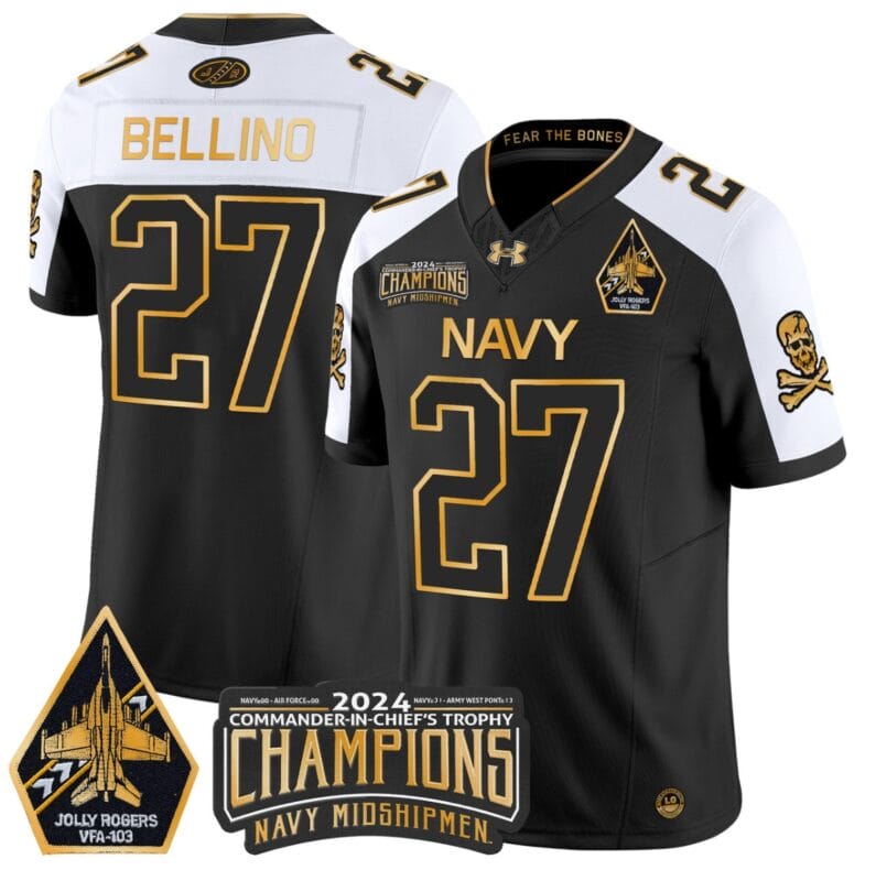 Joe Bellino Jersey #27 Navy Midshipmen Commander-in-chief's Trophy All Stitched 24 Joe Bellino Jersey #27 Navy Midshipmen Commander-in-chief's Trophy All Stitched