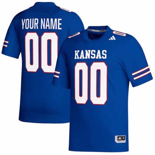 Custom Kansas Jayhawks Replica Football Royal Jersey