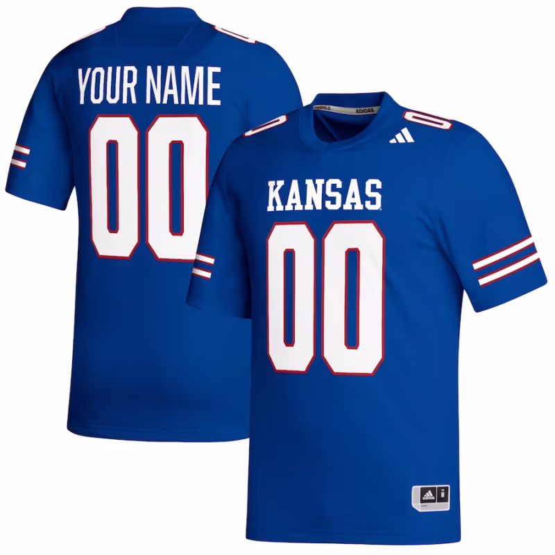 Custom Kansas Jayhawks Replica Football Royal Jersey