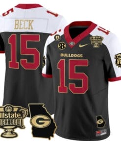 Carson Beck Jersey #15 Georgia Bulldogs 2025 Sugar Bowl Patch Stitched Football