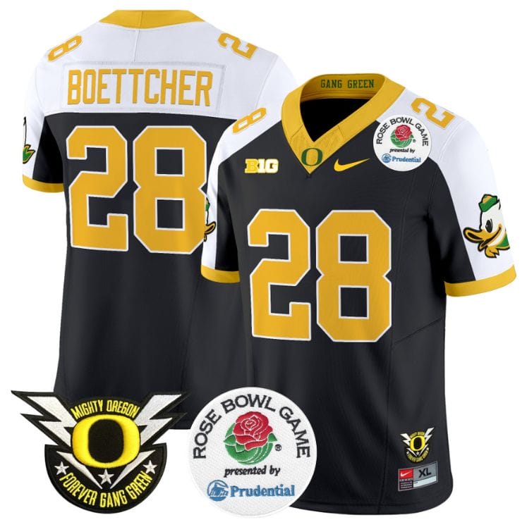 Bryce Boettcher Jersey #28 Oregon Ducks Rose Bowl Stitched Football 1 Bryce Boettcher Jersey #28 Oregon Ducks Rose Bowl Stitched Football