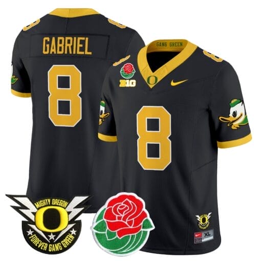 Dillon Gabriel Jersey #8 Oregon Ducks 2025 Rose Bowl Game Patch Vapor Stitched Football 6 Dillon Gabriel Jersey #8 Oregon Ducks 2025 Rose Bowl Game Patch Vapor Stitched Football - Image 6