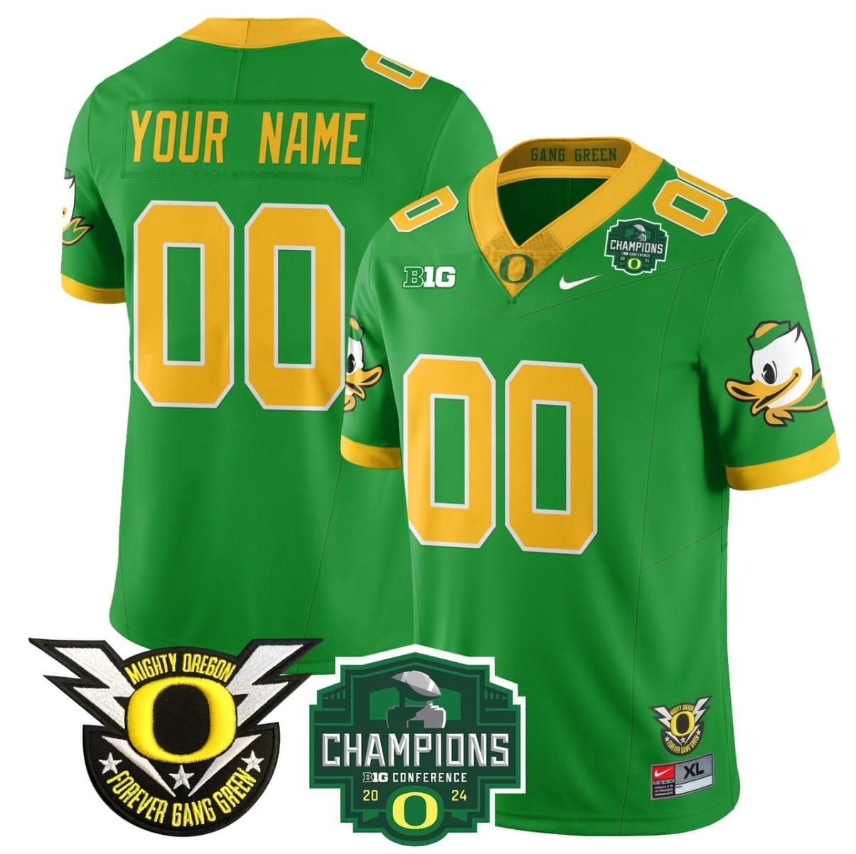 Custom Oregon Ducks Jersey Name, Number 2024 Big Ten Champions Stitched Football 7 Custom Oregon Ducks Jersey Name, Number 2024 Big Ten Champions Stitched Football - Image 7