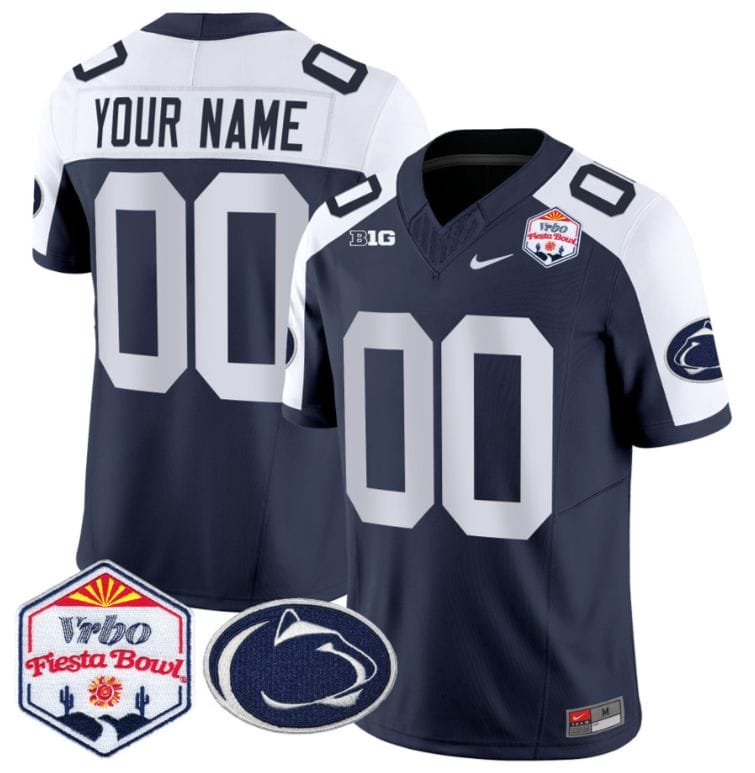 Custom Penn State Jersey 2024 Fiesta Bowl Patch Vapor Black Stitched Football 3 Custom Penn State Jersey 2024 Fiesta Bowl Patch Vapor Black Stitched Football - Image 3