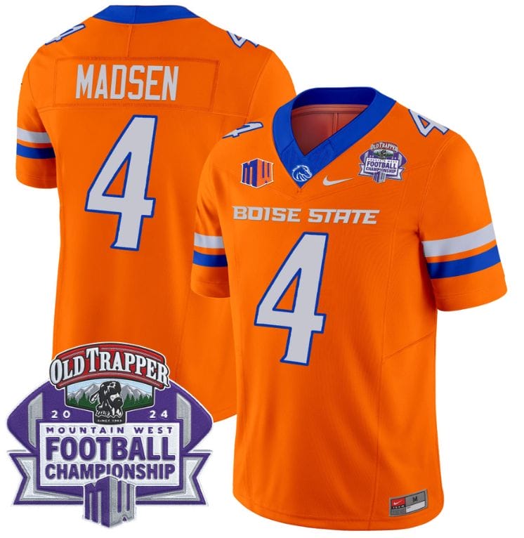 Maddux Madsen Jersey #4 Boise State Broncos 2024 Championship Vapor Stitched Football 5 Maddux Madsen Jersey #4 Boise State Broncos 2024 Championship Vapor Stitched Football - Image 5