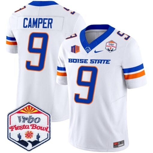 Cameron Camper Jersey #9 Boise State Broncos 2025 Fiesta Bowl Patch Stitched Football 2 Cameron Camper Jersey #9 Boise State Broncos 2025 Fiesta Bowl Patch Stitched Football - Image 2