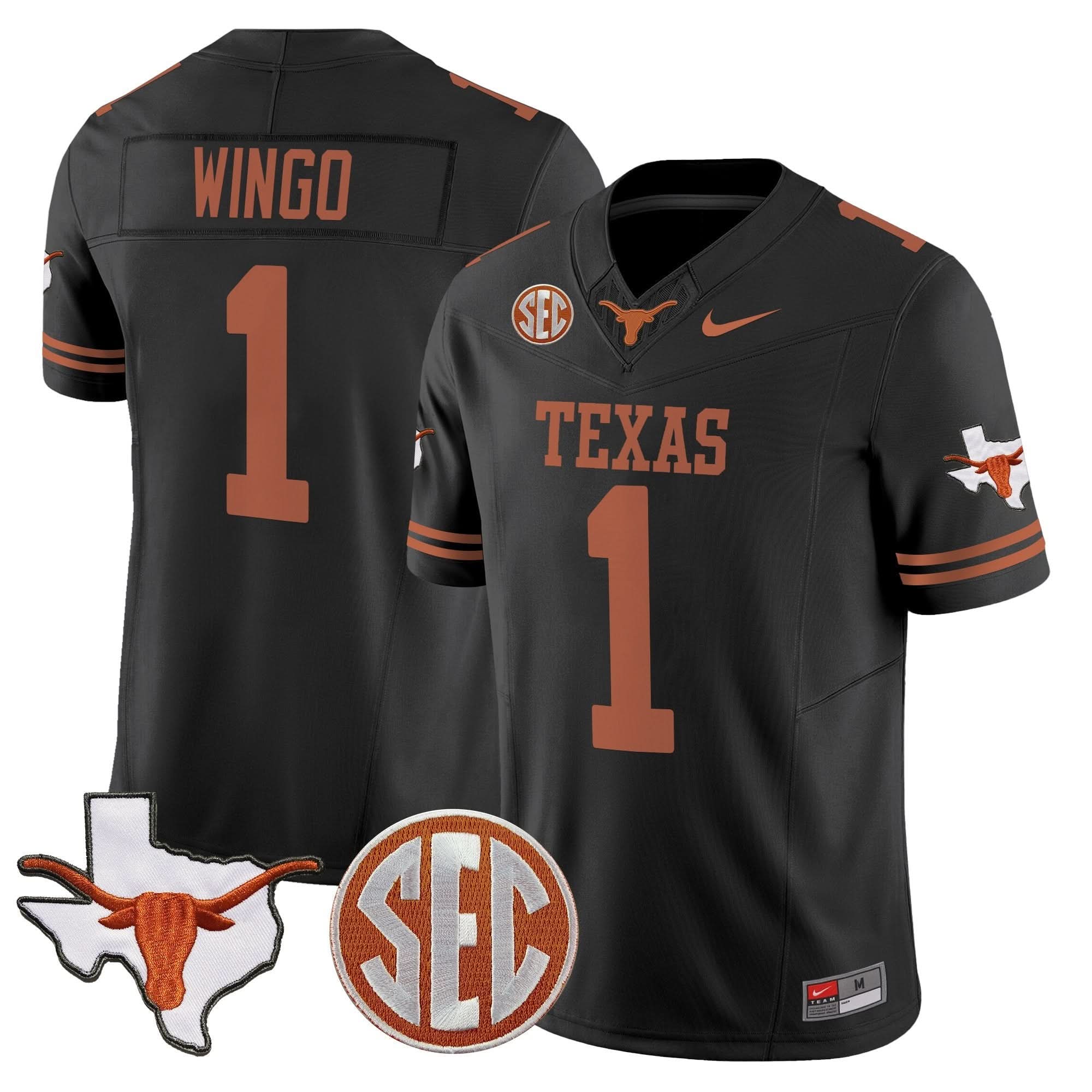 Texas Longhorns 2025 State Map & SEC Patch Vapor Limited Jersey - All Stitched 37 Texas Longhorns 2025 State Map & SEC Patch Vapor Limited Jersey - All Stitched - Image 37
