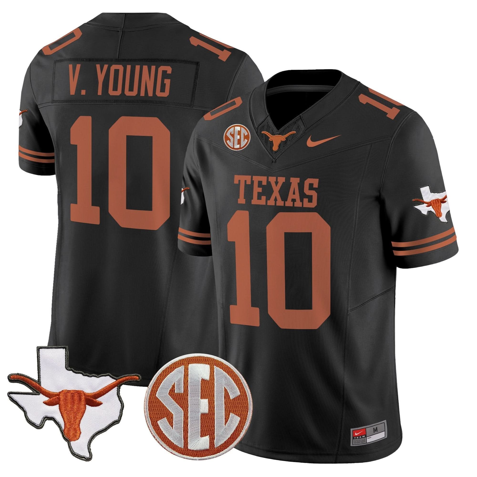 Texas Longhorns 2025 State Map & SEC Patch Vapor Limited Jersey - All Stitched 39 Texas Longhorns 2025 State Map & SEC Patch Vapor Limited Jersey - All Stitched - Image 39