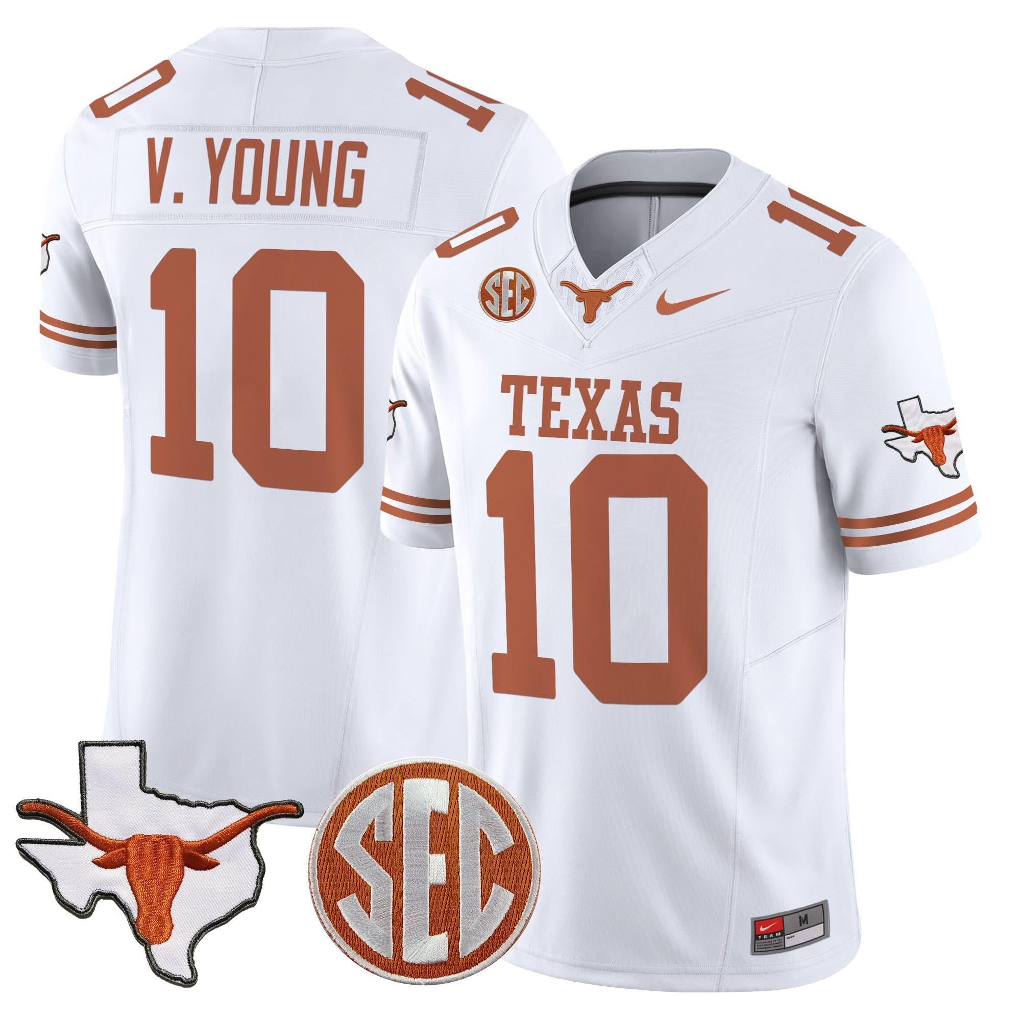 Texas Longhorns 2025 State Map & SEC Patch Vapor Limited Jersey - All Stitched 19 Texas Longhorns 2025 State Map & SEC Patch Vapor Limited Jersey - All Stitched - Image 19