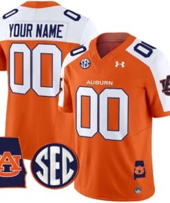 Alternative view of Custom Auburn Tigers Jersey Name, Number 2025 Alabama Patch Vapor Limited All Stitched